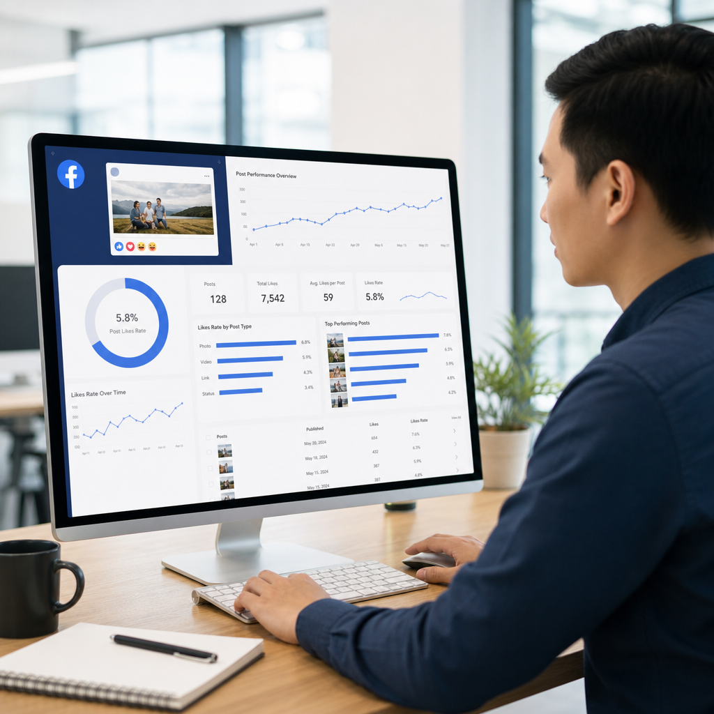 facebook post likes rate